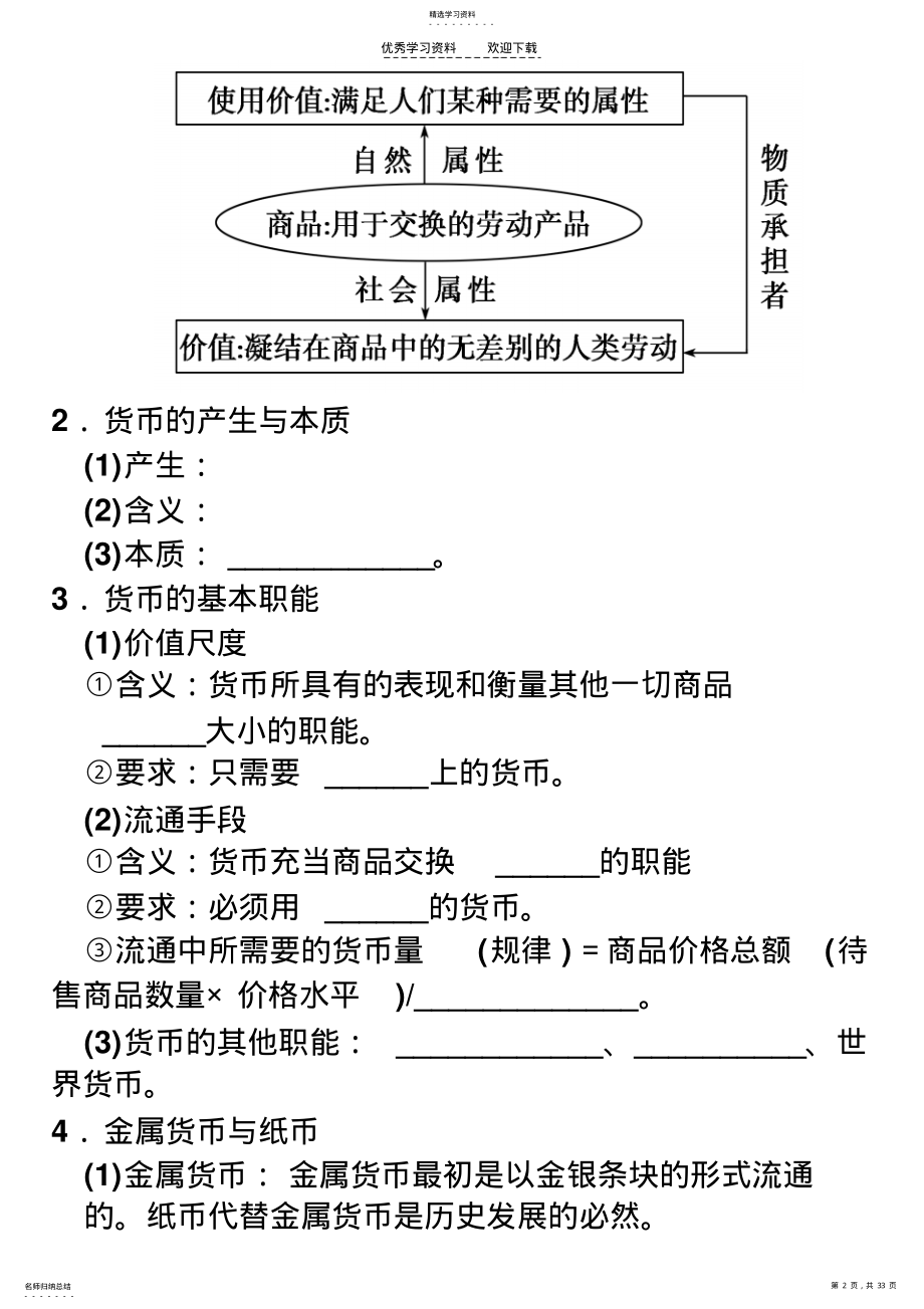 2022年第一课神奇的货币学案全集 .pdf_第2页