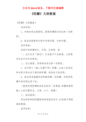 《陀螺》大班教案.docx