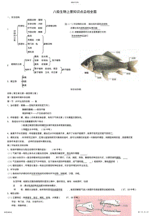 2022年八年级生物上册知识点总结全面 .pdf