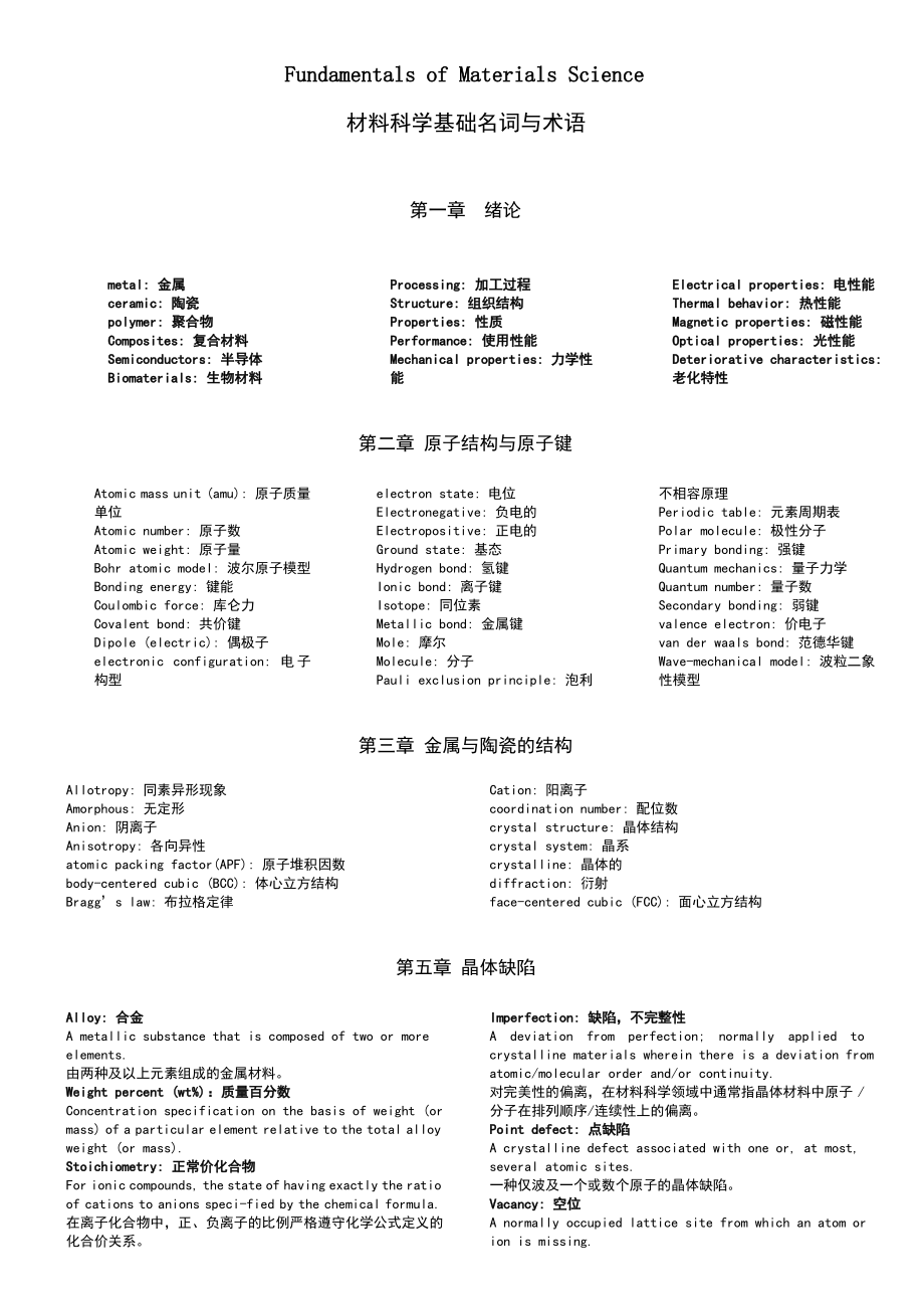 材料科学基础专有名词英文翻译.pdf_第1页