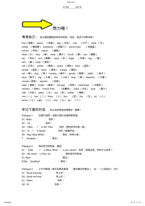 2022年人教版英语三年级上册复习资料 .pdf