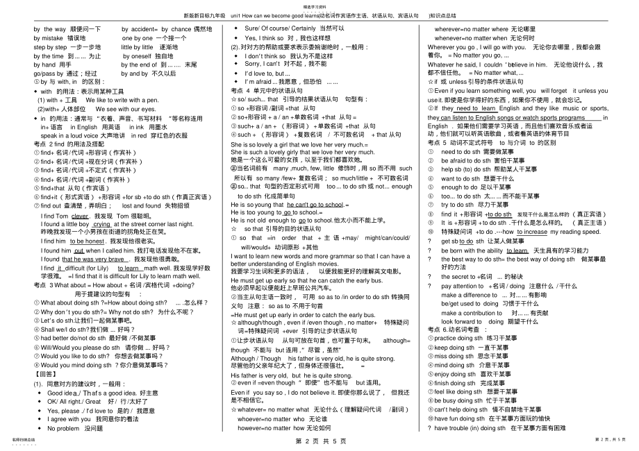 2022年人教版英语九年级Unit1知识点总结 .pdf_第2页