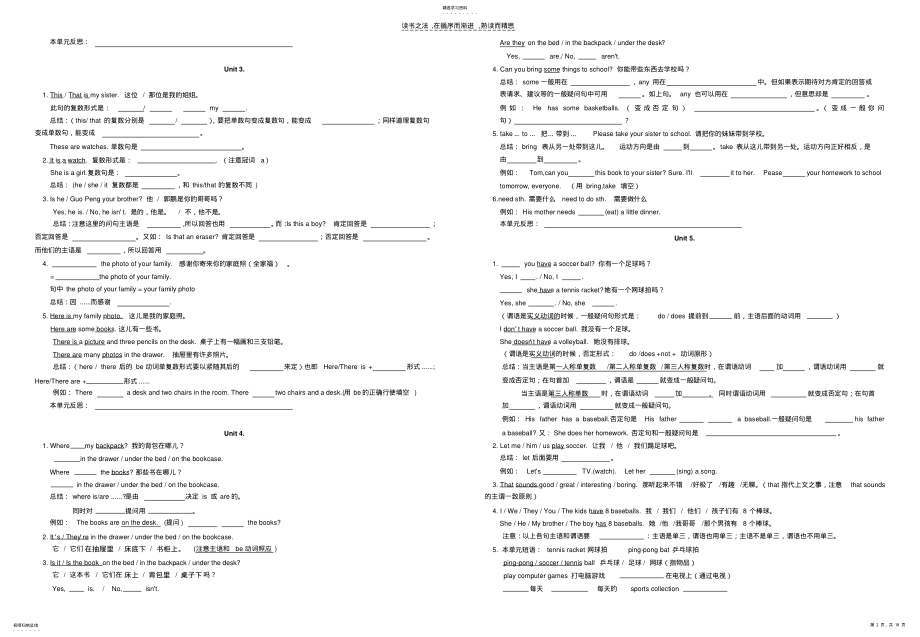 2022年人教版初中英语复习资料 .pdf_第2页