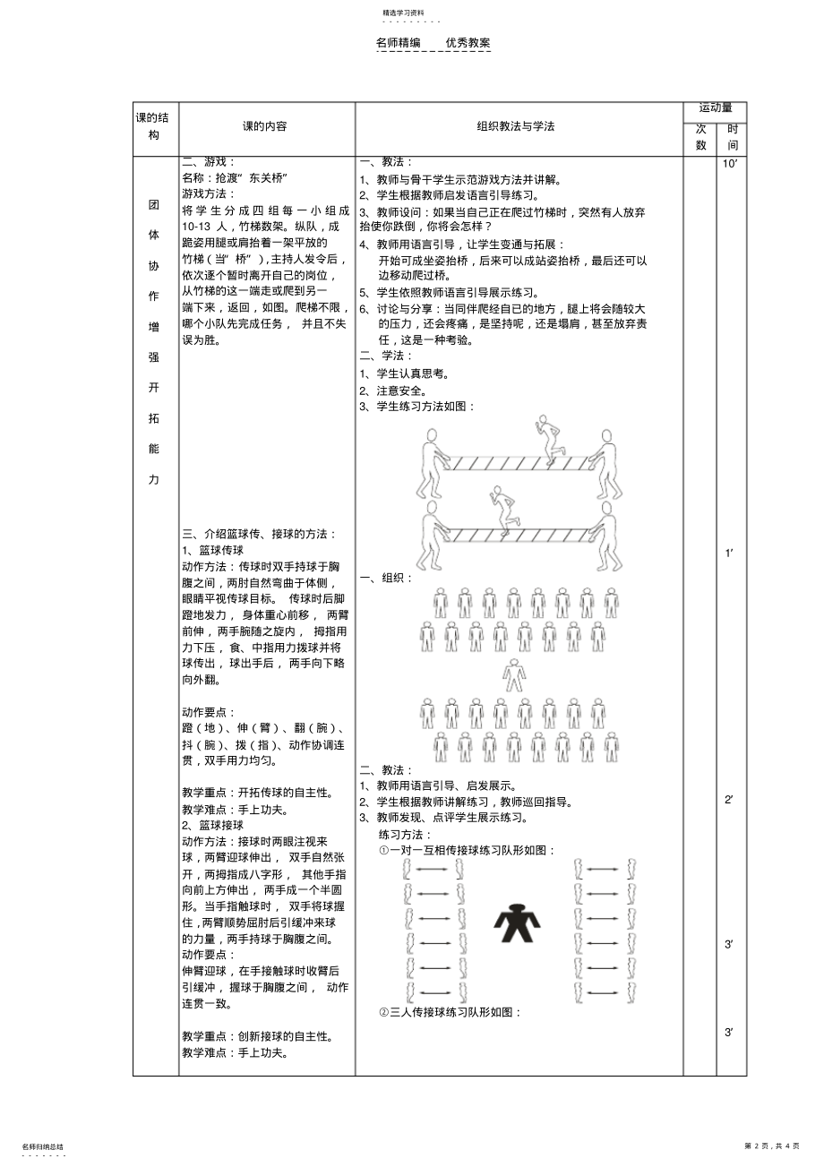 2022年篮球胸前传球教案 .pdf_第2页