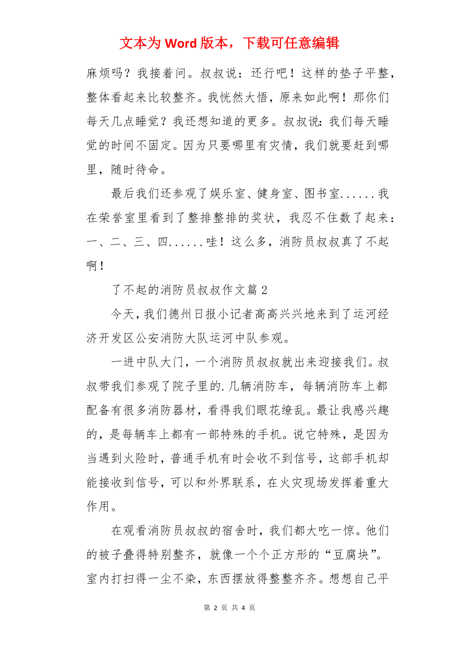 了不起的消防员叔叔作文.docx_第2页