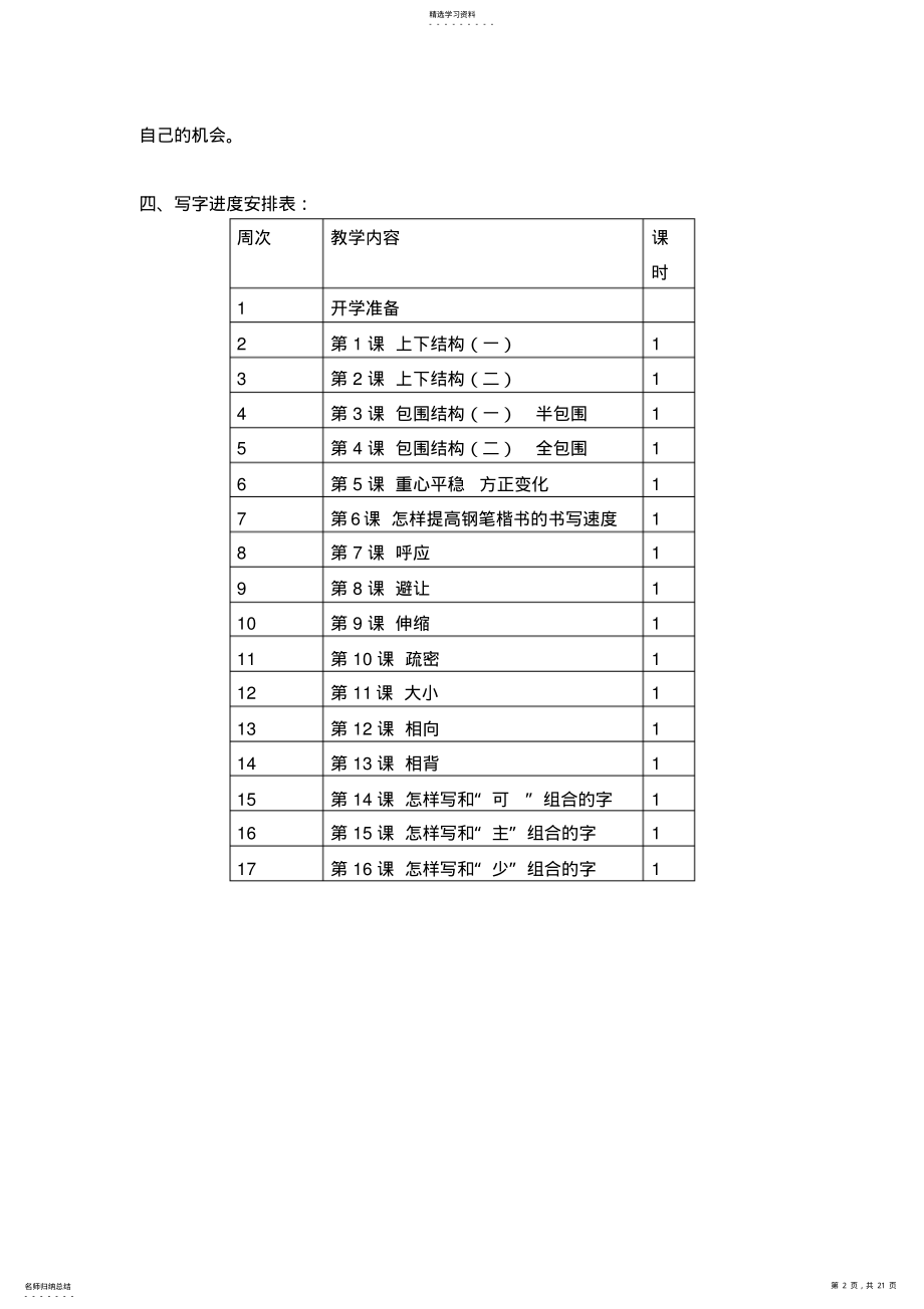 2022年六年级下册写字教学计划和教案 .pdf_第2页