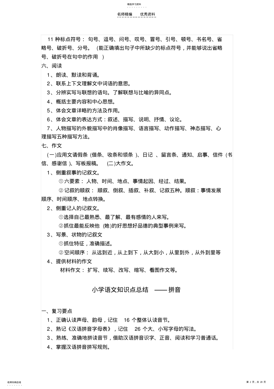 2022年人教版小学语文知识点总结 .pdf_第2页