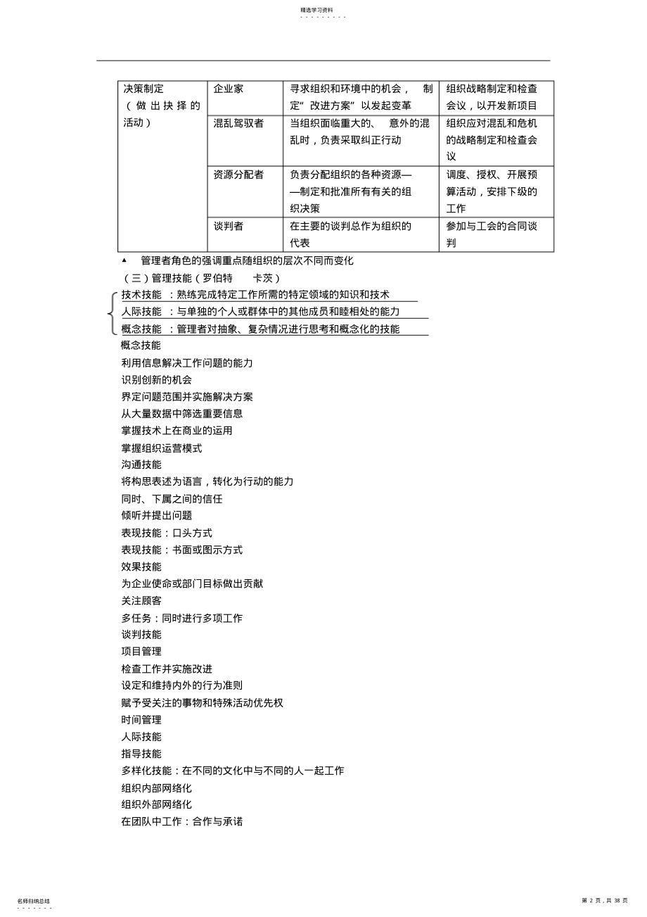 2022年管理学知识点归纳 .pdf_第2页