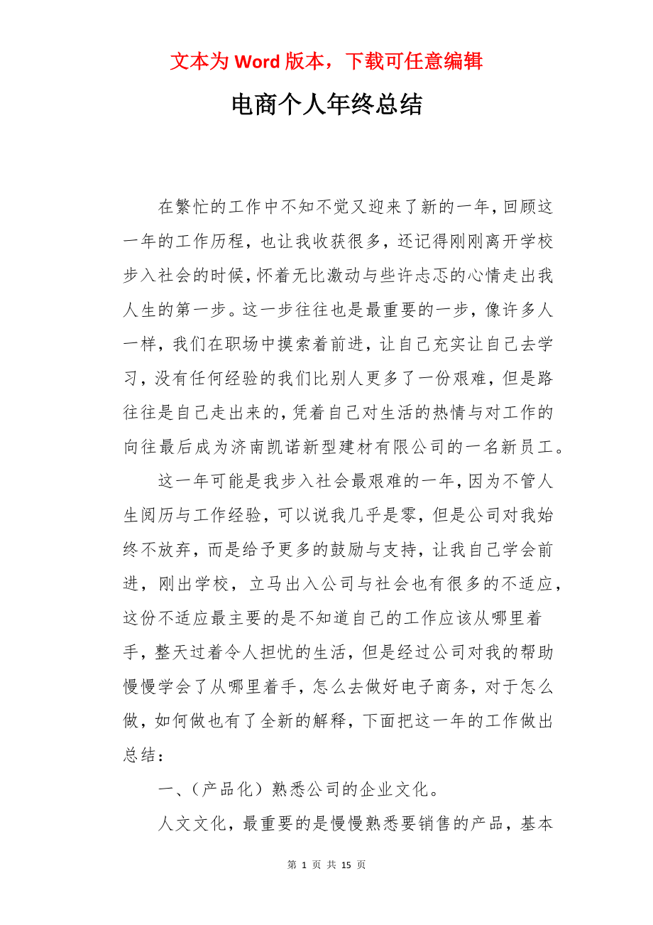 电商个人年终总结.docx_第1页