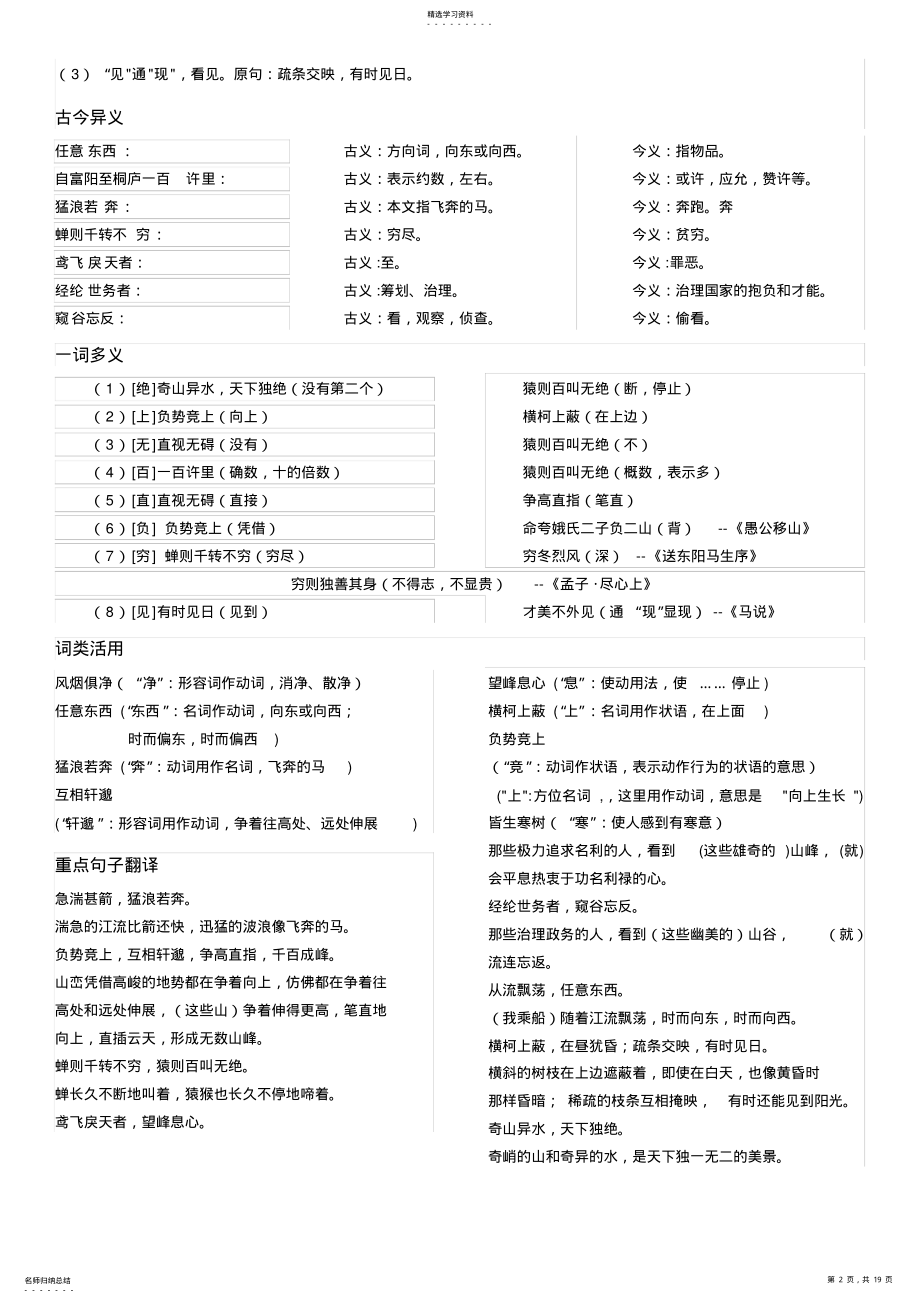 2022年八年级下人教版语文古文整理 .pdf_第2页