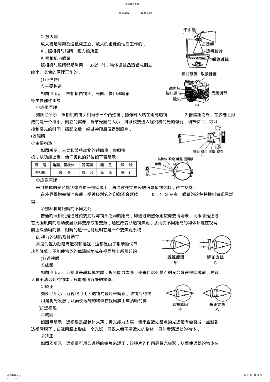 2022年八年级物理探究凸透镜成像的规律 .pdf_第2页