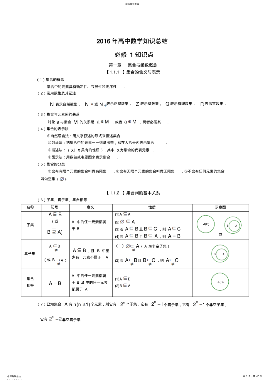 2022年人教版高中数学知识点总结新 2.pdf_第1页