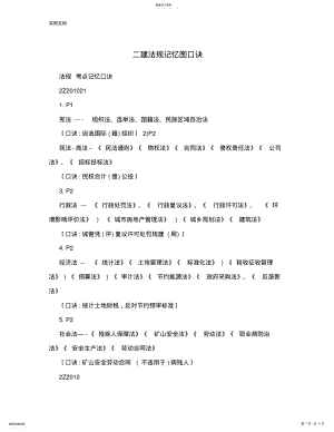 2022年全面二建法规记忆图口诀 .pdf