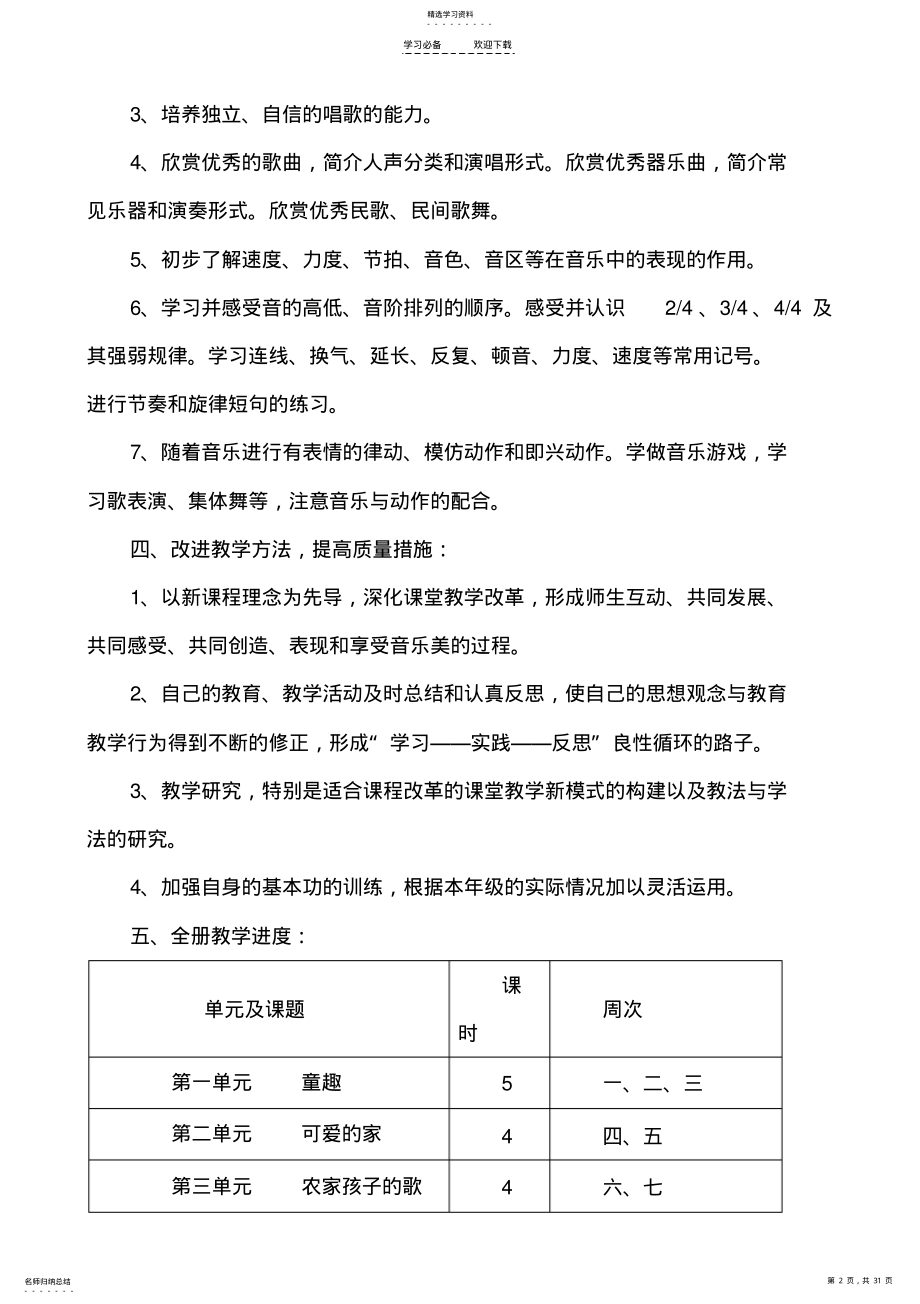 2022年人教版小学音乐教案三年级下册 .pdf_第2页