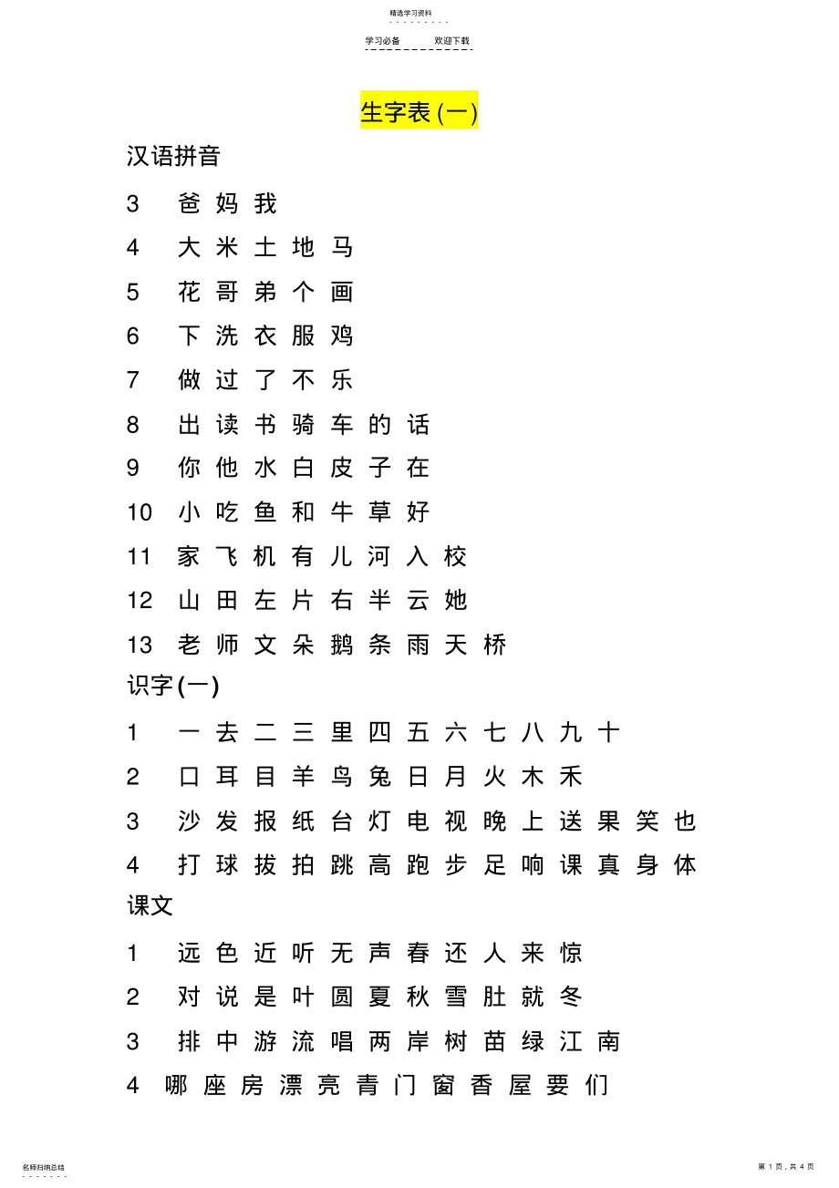 2022年人教版语文生字表 .pdf_第1页