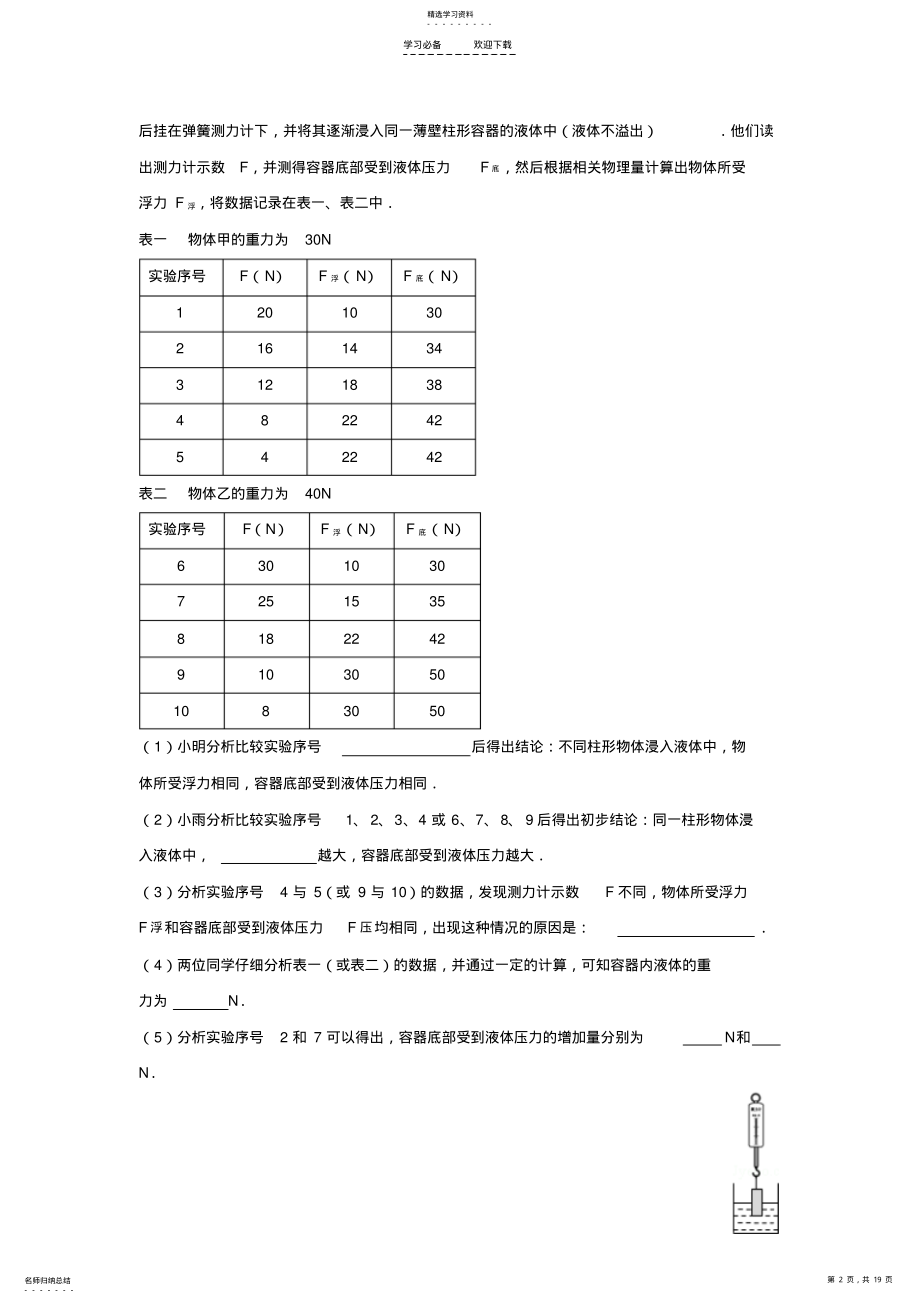 2022年八年级实验专题——浮力 .pdf_第2页