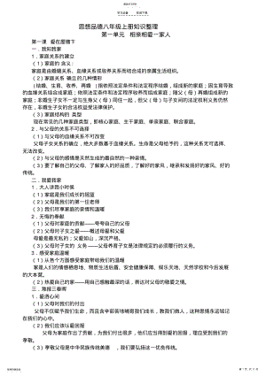 2022年人教版思想品德八年级上册知识整理 .pdf