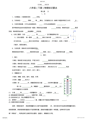 2022年八年级物理下册知识点 .pdf