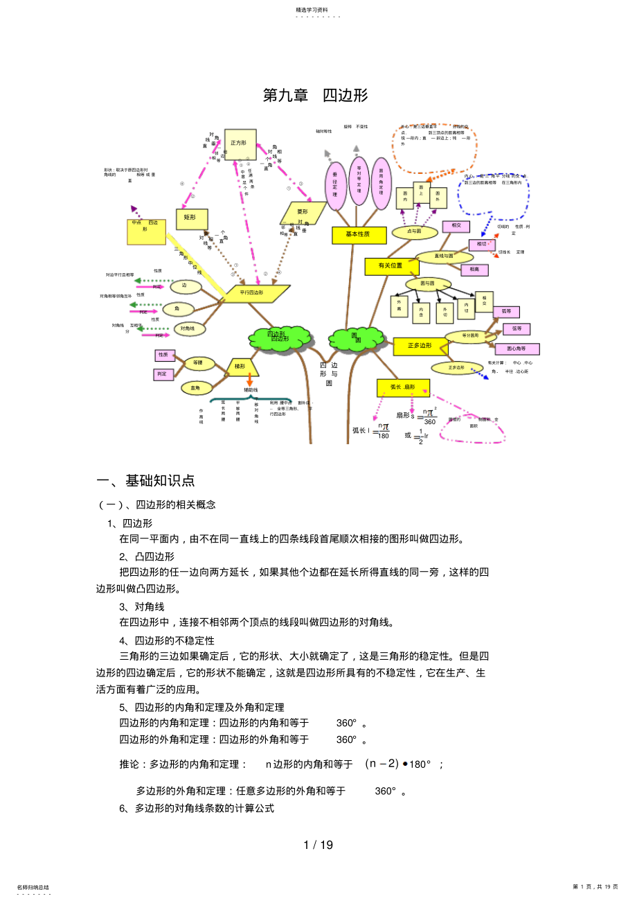 2022年第九章四边形知识树知识点典型例题巩固练习 .pdf_第1页