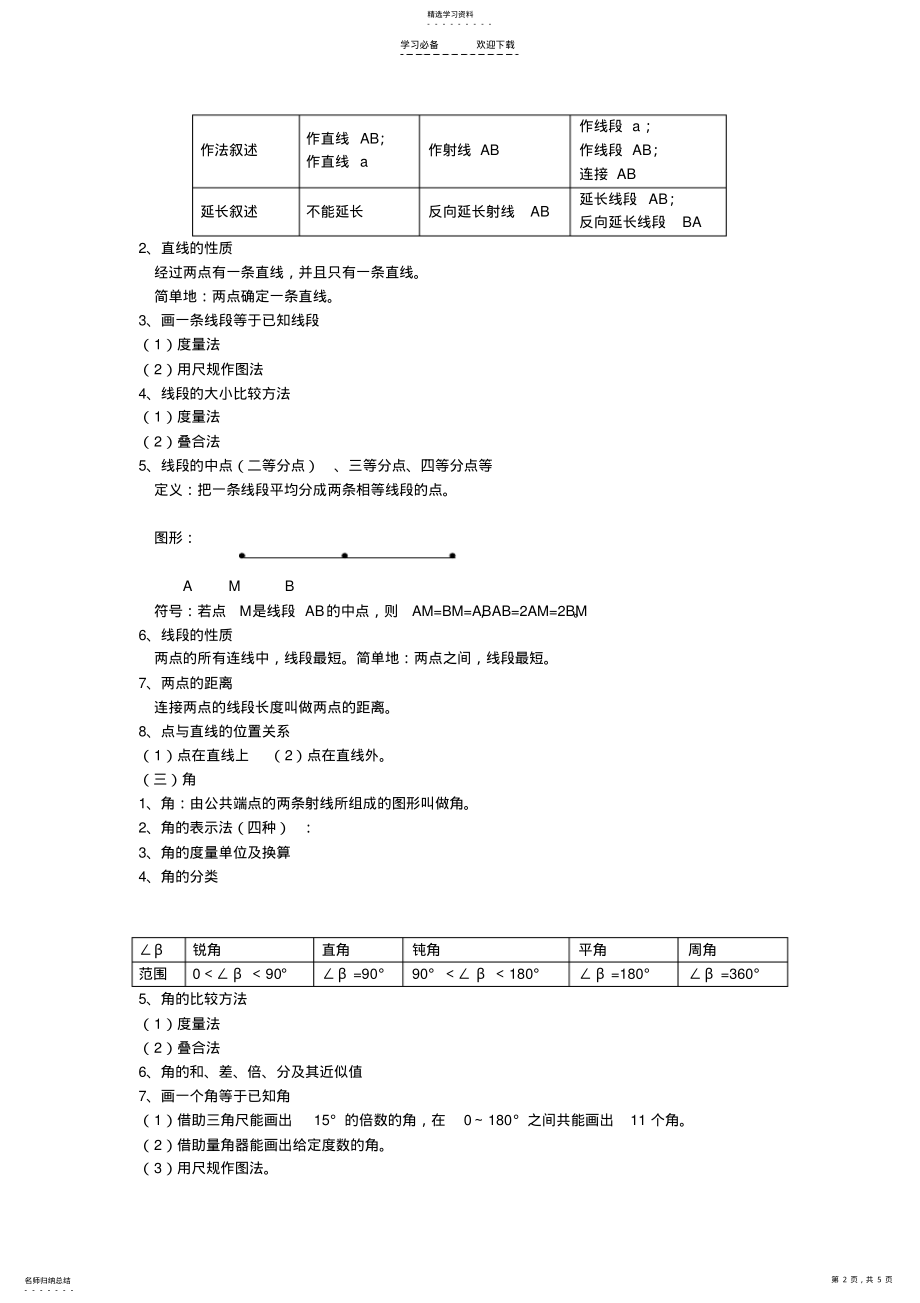 2022年第四章《图形的初步认识》期末复习教案 .pdf_第2页