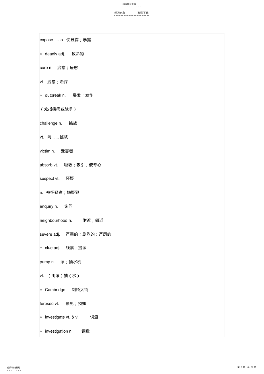 2022年人教版高中英语单词表必修五 .pdf_第2页