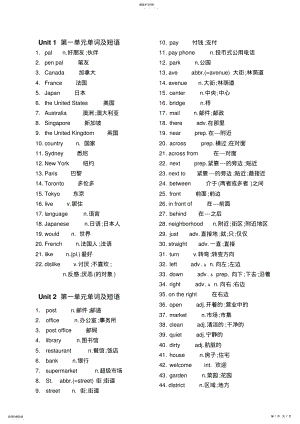 2022年人教版新课标七年级下册英语单词表 .pdf