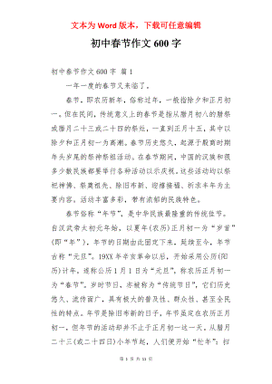 初中春节作文600字.docx