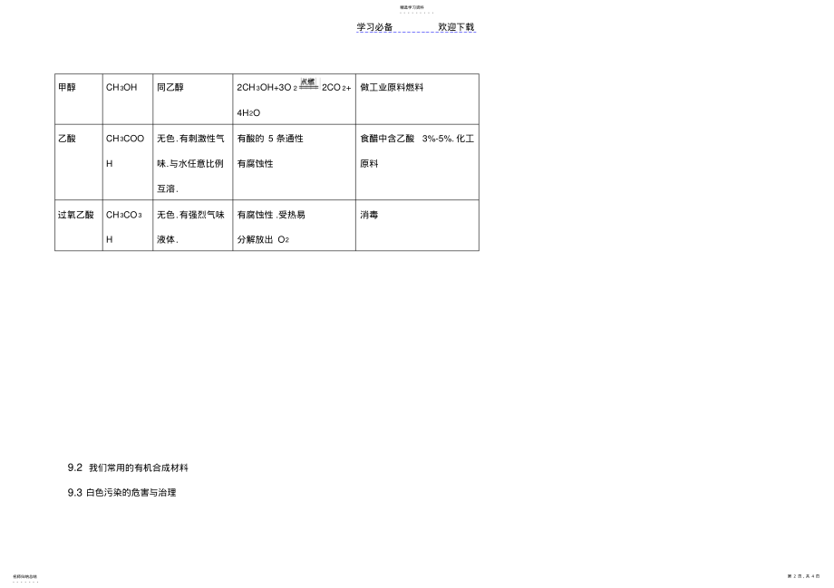 2022年粤教版九年级化学第九章知识点 .pdf_第2页