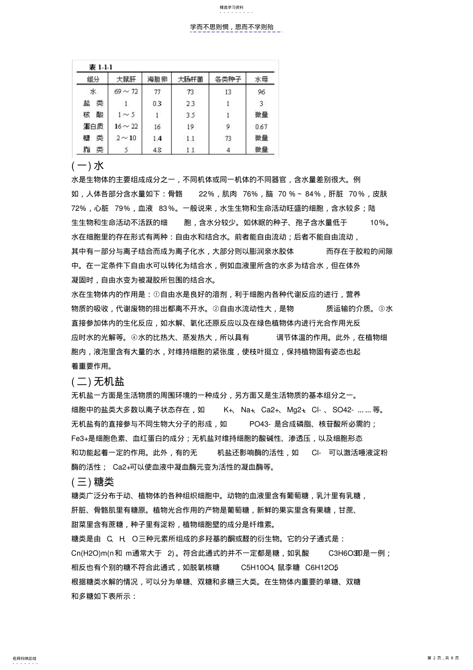 2022年第一节生命的物质基础 .pdf_第2页