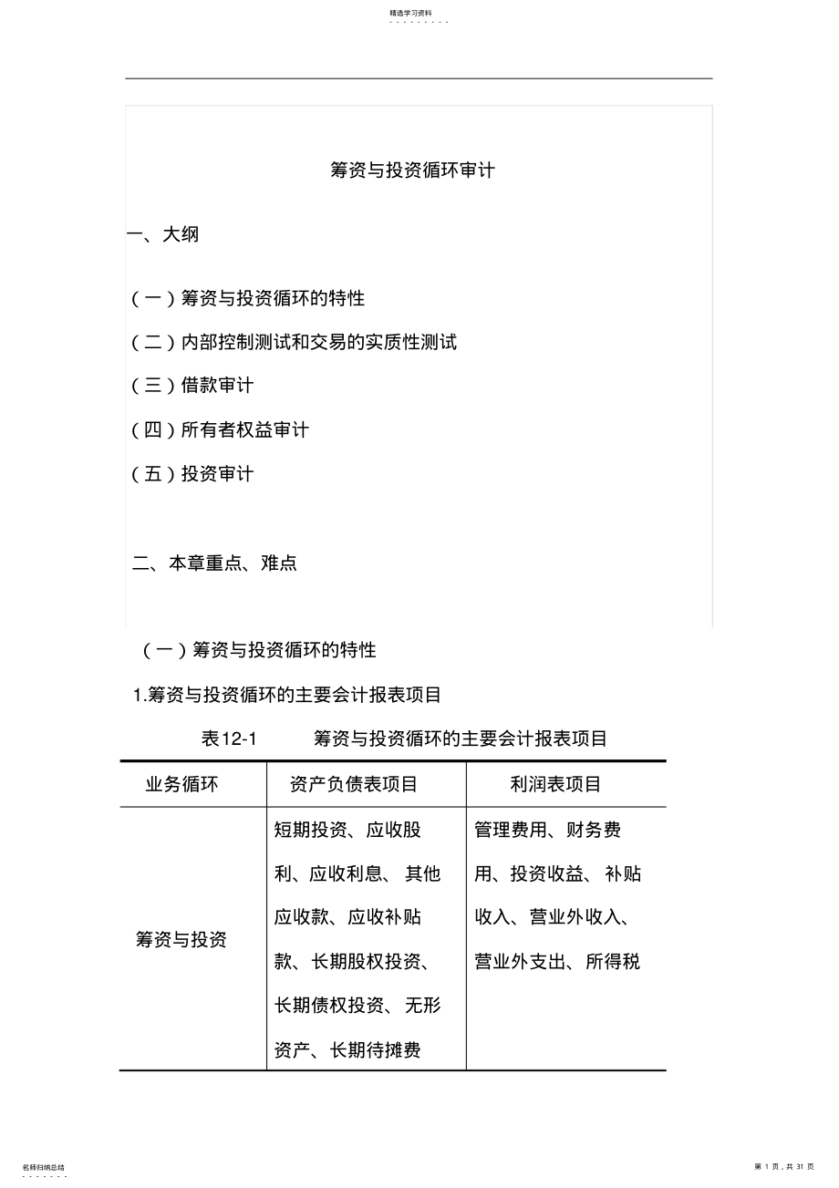 2022年筹资与投资循环审计 .pdf_第1页