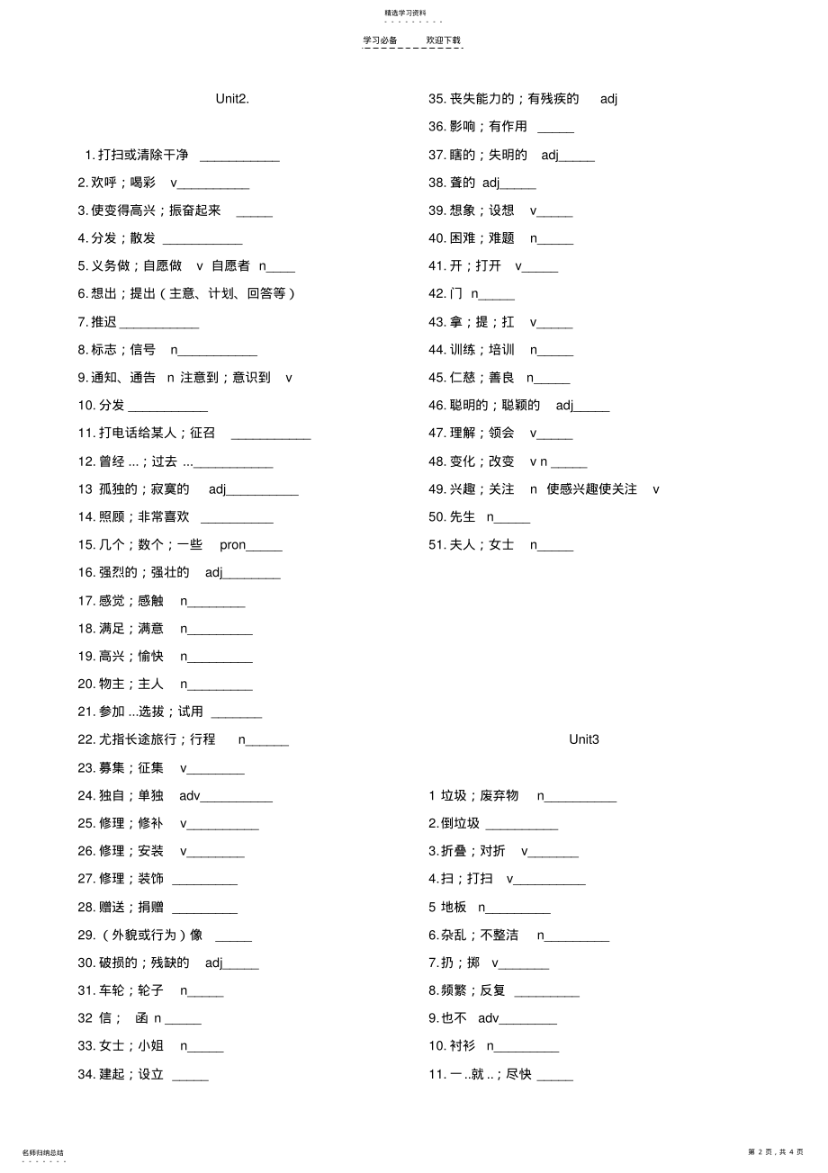 2022年八年级下册英语单词2 .pdf_第2页