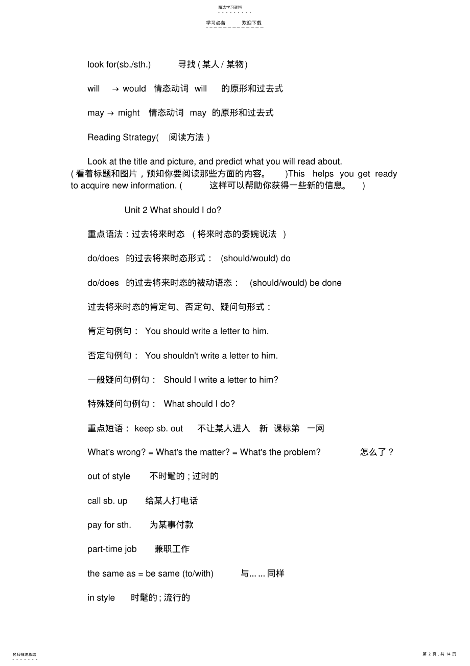 2022年八年级下册复习重点 .pdf_第2页