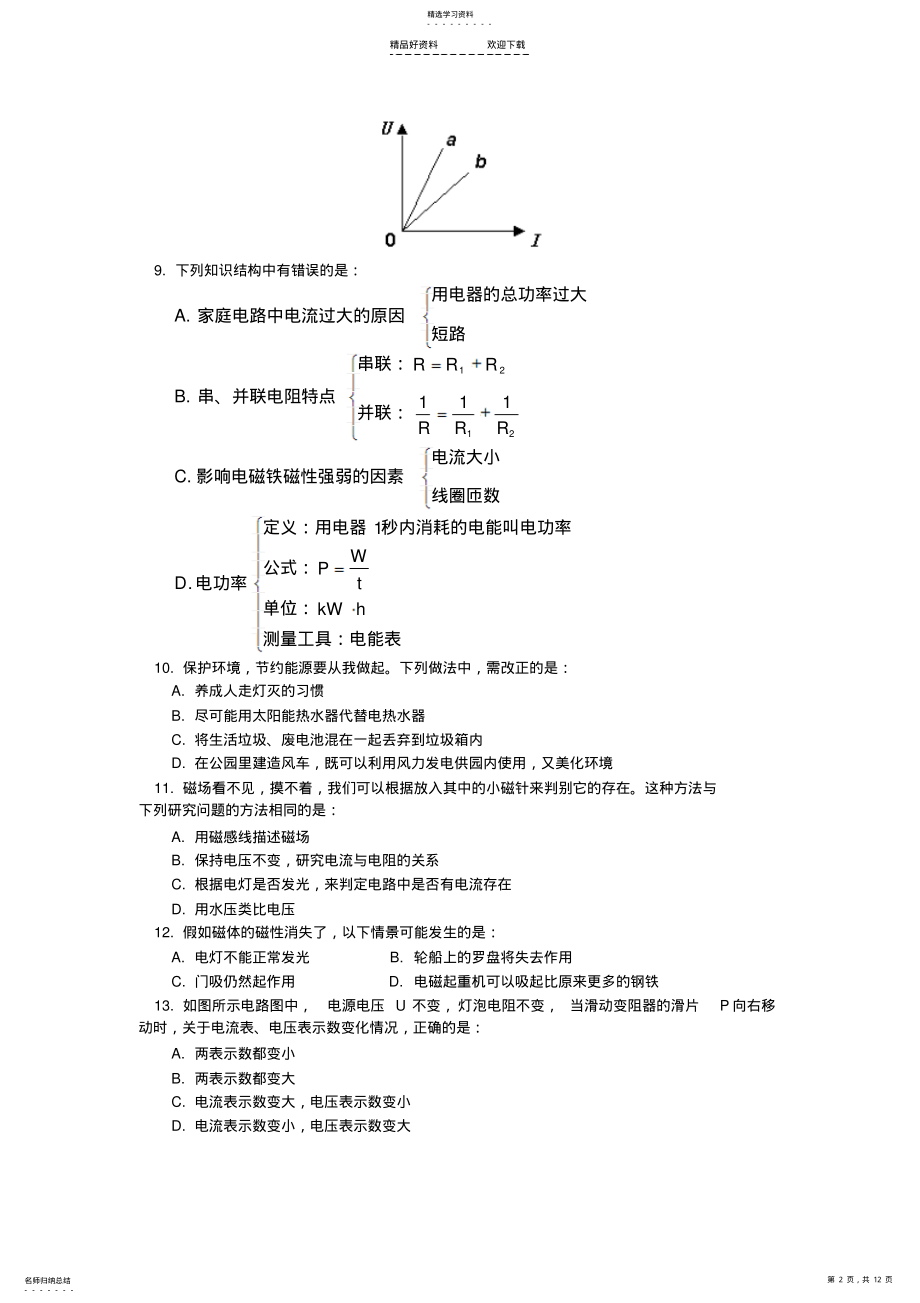 2022年八年级物理下册期末试卷 .pdf_第2页