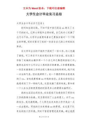 大学生会计毕业实习总结.docx