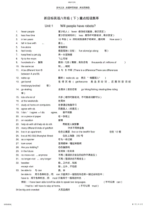 2022年八年级英语下册重点短语集萃人教新目标版 .pdf