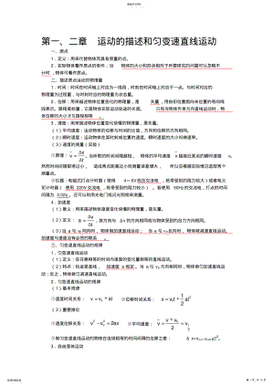 2022年福建省高中物理会考知识点总结打印 .pdf