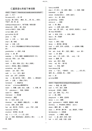 2022年仁爱英语七年级下册单词表3 .pdf