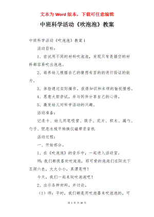 中班科学活动《吹泡泡》教案.docx