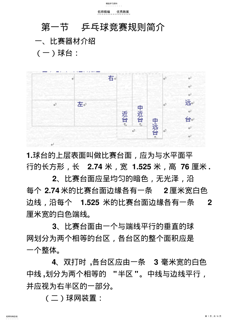 2022年第十章乒乓球竞赛规则、规程与裁判法教案 .pdf_第1页