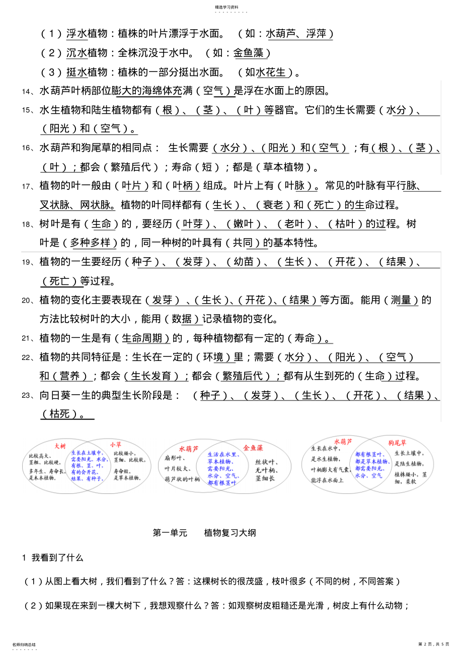 2022年第一单元植物复习资料 .pdf_第2页