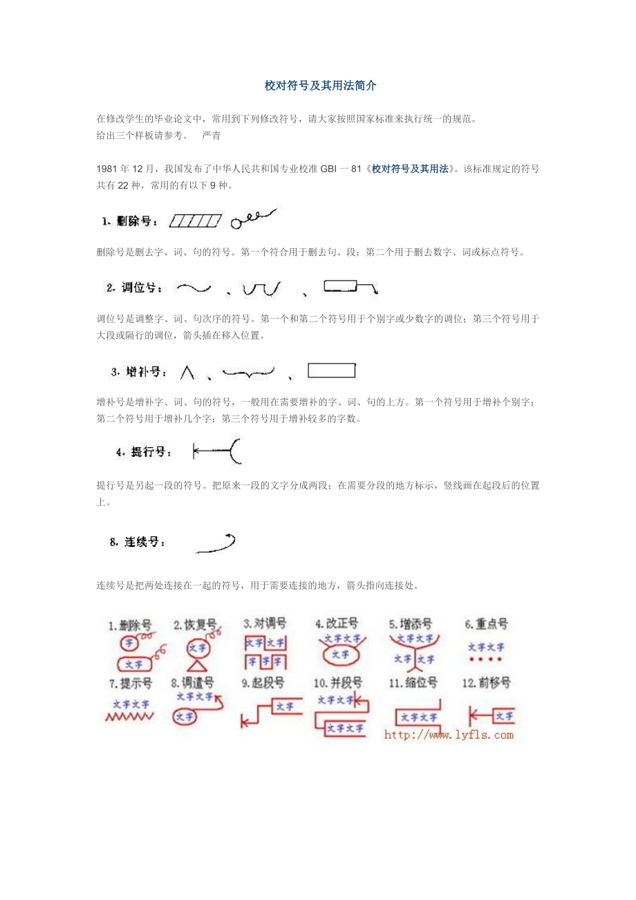 毕业设计论文校对符号及其用法简介.doc_第1页