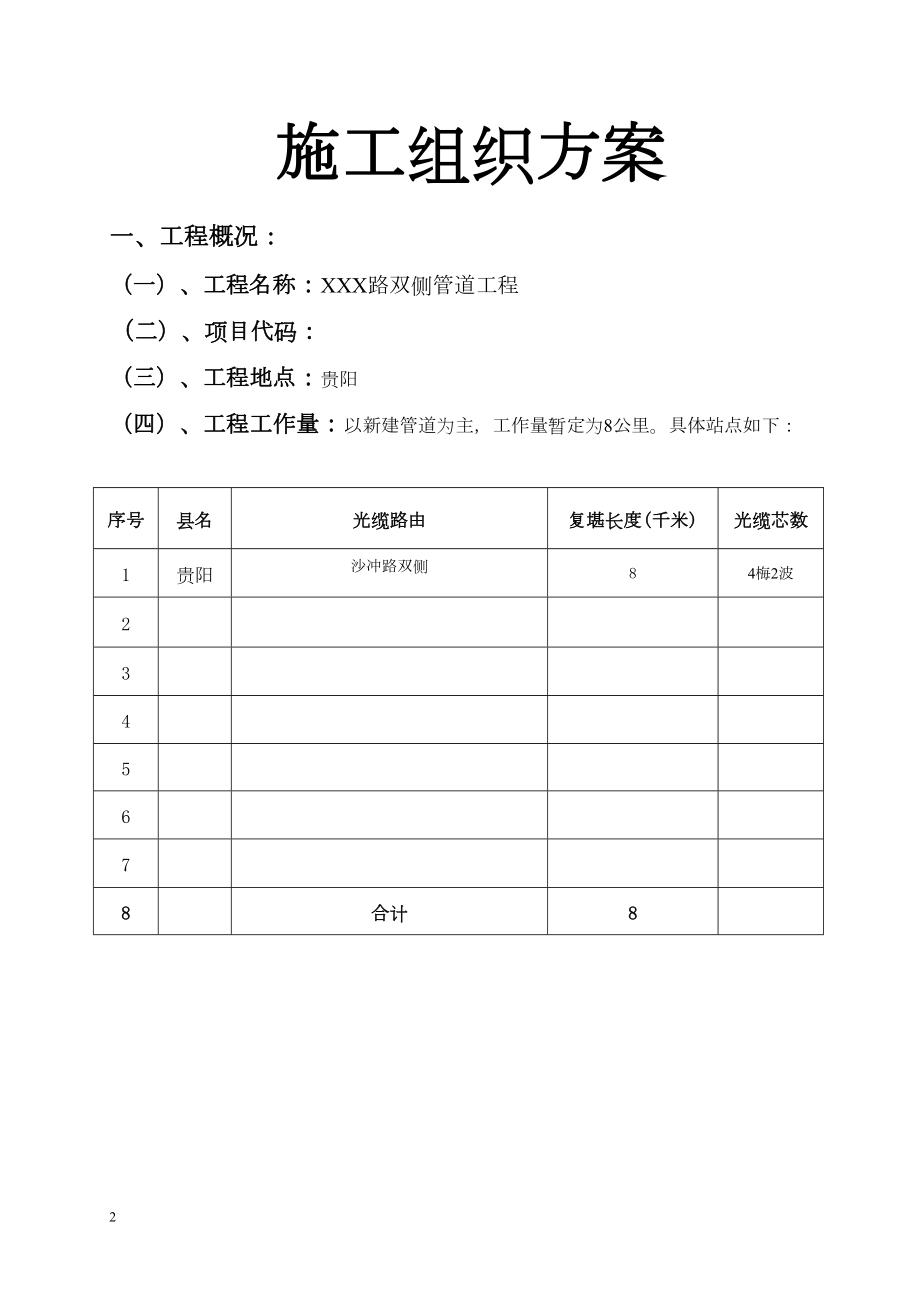 通信工程管道施工组织设计工程建设.docx_第2页