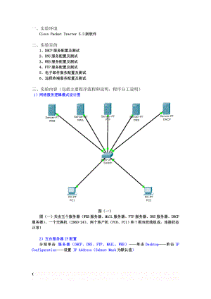 Cisco Packet Tracer服务器配置_邮件传送_ftp_web_email_dns_dhcp图解.doc