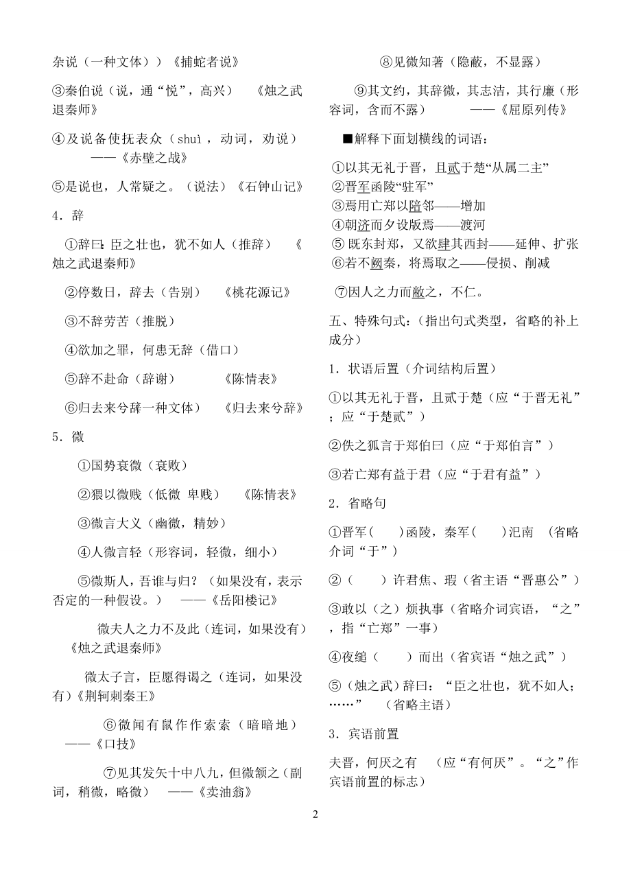 高考语文总复习：文言知识点归纳.docx_第2页