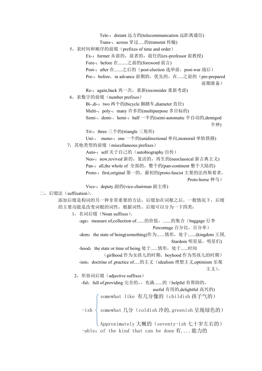 英语构词法（The processes ofEnglish word-formation).doc_第2页