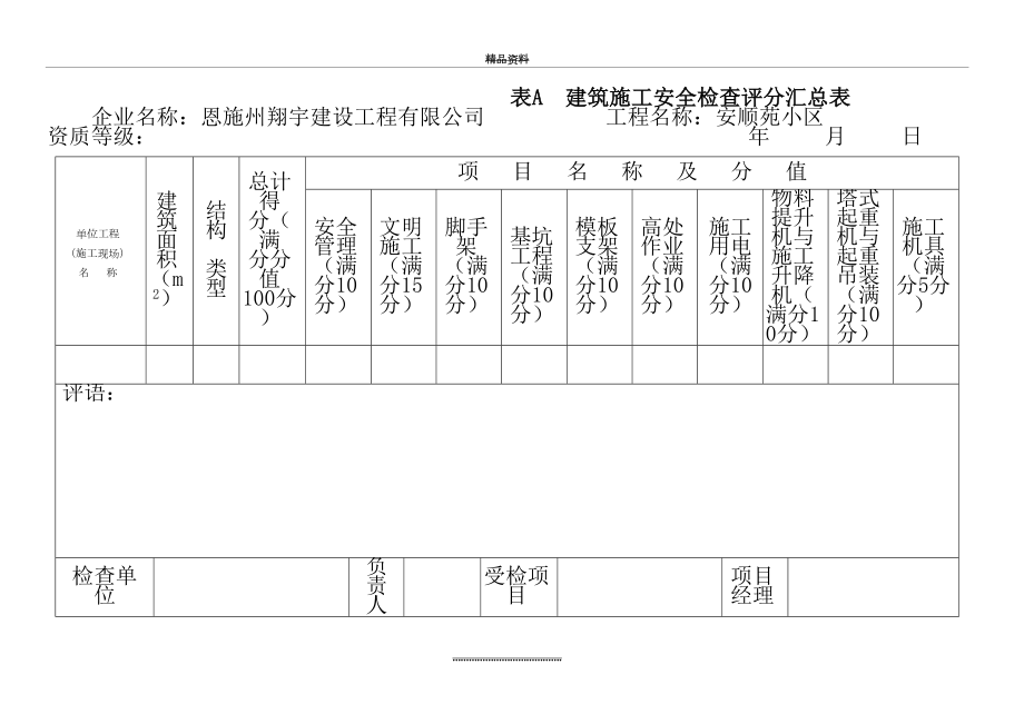 最新jgj59-建筑施工安全检查标准评分表(全套)[1] 2.doc_第2页