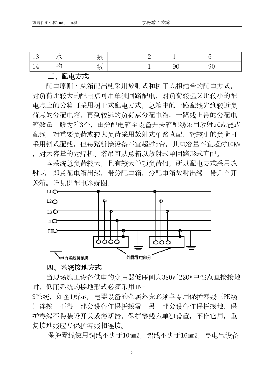 西苑住宅小区施工临时用电专项施工方案.docx_第2页