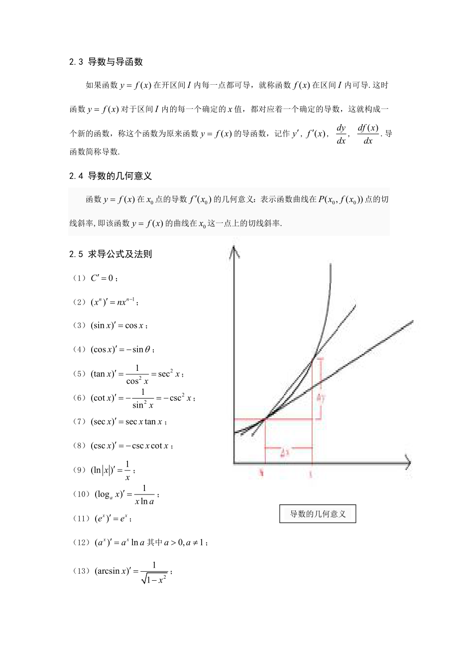 浅论数学高考题目中的导数(毕业论文).doc_第2页