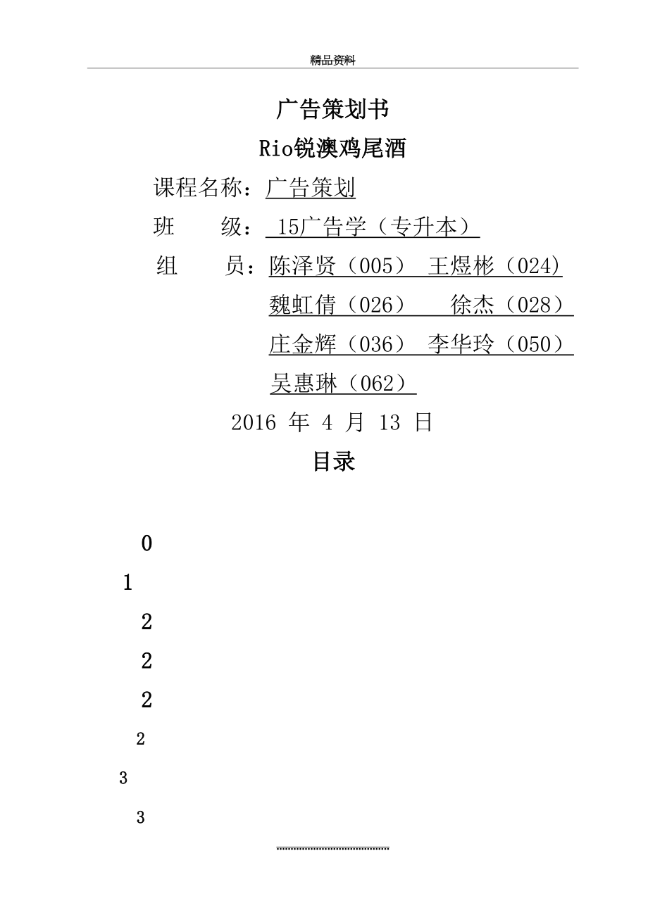 最新RIO鸡尾酒广告策划书.doc_第2页