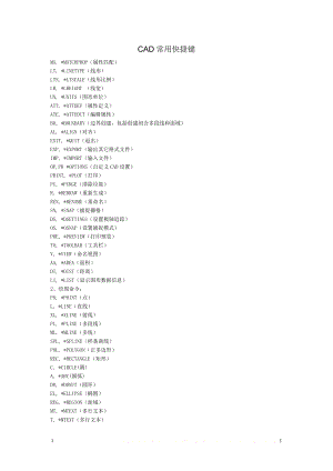 cad常用快捷键 文档.doc